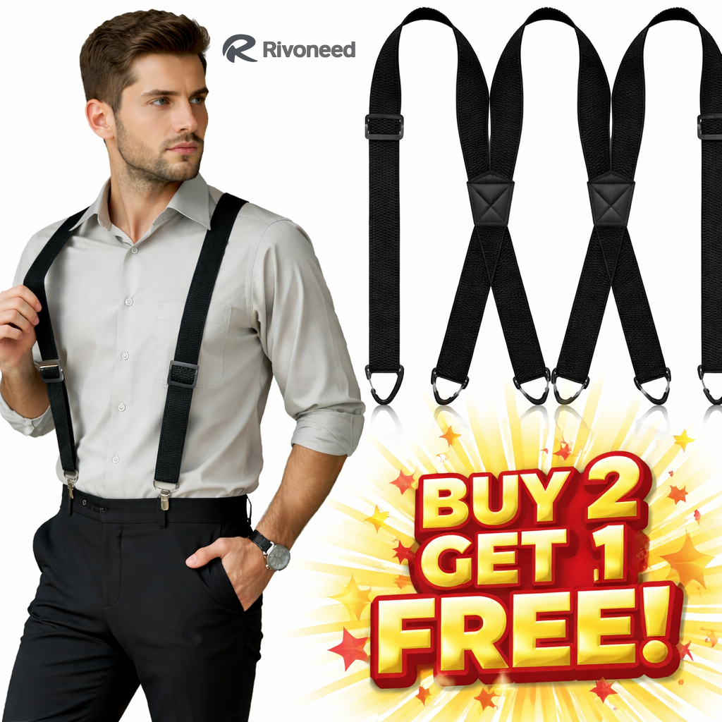 š¢LAST DAY BUY 2 GET 1 FREE!ā°Men's X-Back Suspenders with Hook Clips