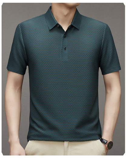 Men's ice silk breathable slim business short-sleeved