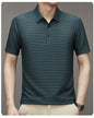 Men's ice silk breathable slim business short-sleeved