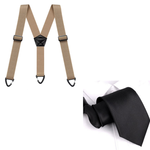 📢📢High elasticity Men's X-Back Suspenders with Hook Clips