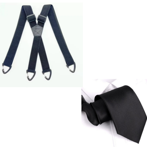 📢📢High elasticity Men's X-Back Suspenders with Hook Clips