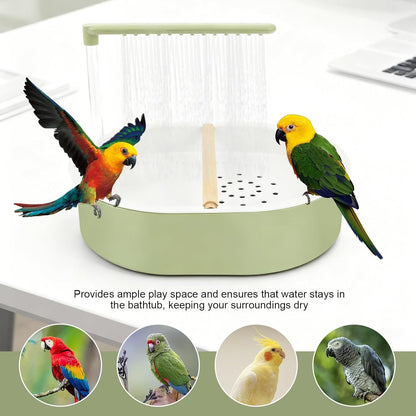 Automatic Bird Bath Shower with Faucet, USB-Powered Bird Bathtub for Bird