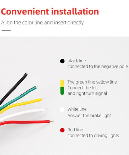 Automatic turn signal LED lamp strip