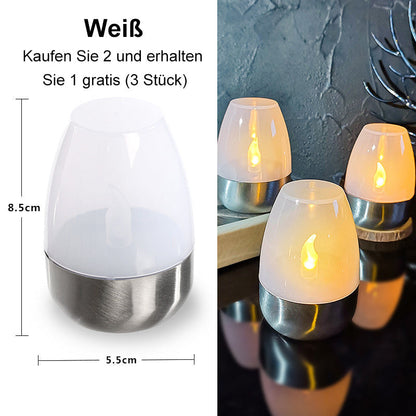 🕯️ BUY 2 GET 1 FREE! ☀️ 6-Pack Solar LED Table Lamps – Flameless & Waterproof, Auto On/Off with Dusk Sensor for Garden & Party 🏕️