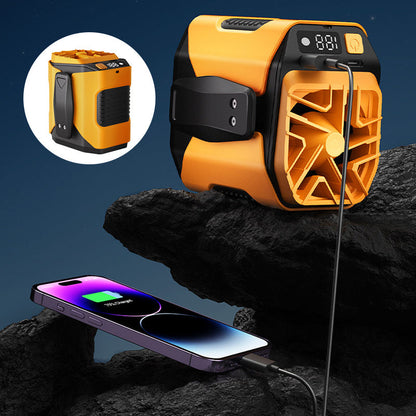 🏖️Sale For 50% OFF🌀6000mAh Multifuntion Waist Fan with 100 Speeds & Flashlight🌬️⚡