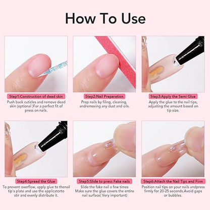 🥳2026 HOT SALE🥳💞50K+ SOLD!👵💅 50% OFF! Extra Strong Nail Glue + Remover Set – Fast-drying semi-solid formula, lasts for weeks. Remover gently lifts without damage. Complete nail care. ✨🛡️