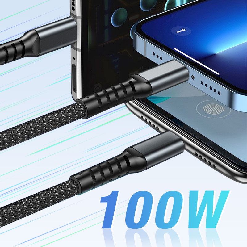 🔥2026 Hot Sale🔥Transparent Luminous 3-in-1 Super Fast Charging Cable