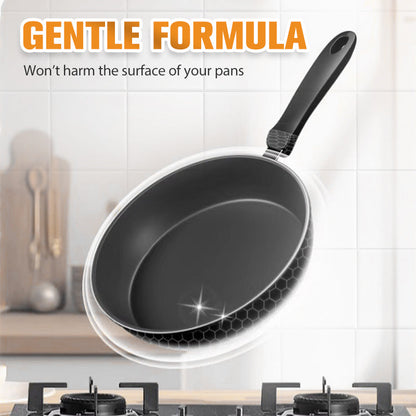 🔥 Paste remover for burnt cookware – deep cleaning for pots/pans without scratches, removes grease and charring in 5 minutes 🧽✨