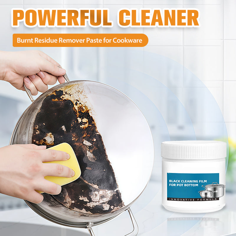 🔥 Paste remover for burnt cookware – deep cleaning for pots/pans without scratches, removes grease and charring in 5 minutes 🧽✨