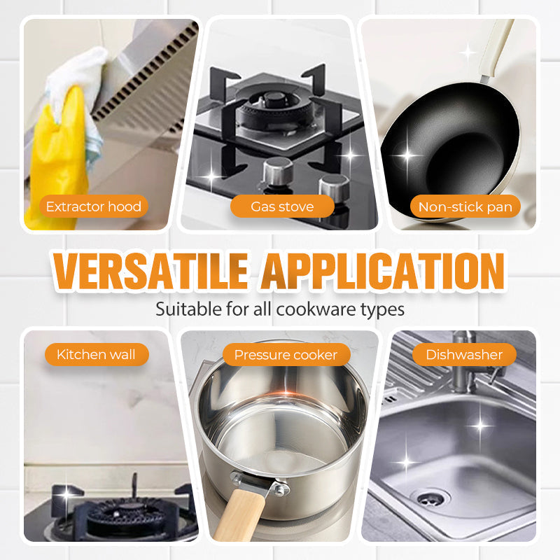 🔥 Paste remover for burnt cookware – deep cleaning for pots/pans without scratches, removes grease and charring in 5 minutes 🧽✨
