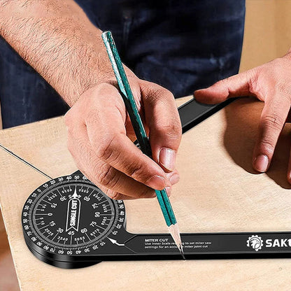 📏 7-inch Aluminum Mitre Saw Conveyor | Precision Angle Finder