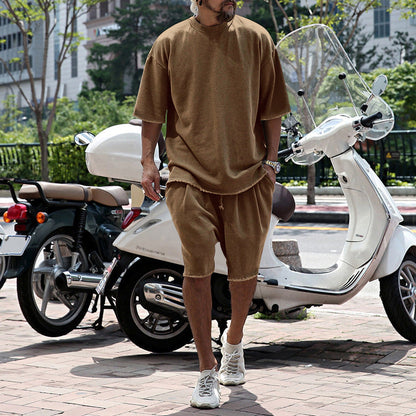 🏃‍♂️ 50% OFF NOW! 🎽 Casual Solid Sleeveless Sports Set – Moisture-Wicking & Loose Fit ☀️🩳