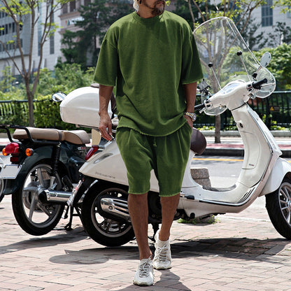 🏃‍♂️ 50% OFF NOW! 🎽 Casual Solid Sleeveless Sports Set – Moisture-Wicking & Loose Fit ☀️🩳