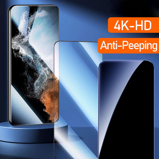 HD/Anti-Peeping Tempered Glass Screen Protector with Auto-Alignment Kit