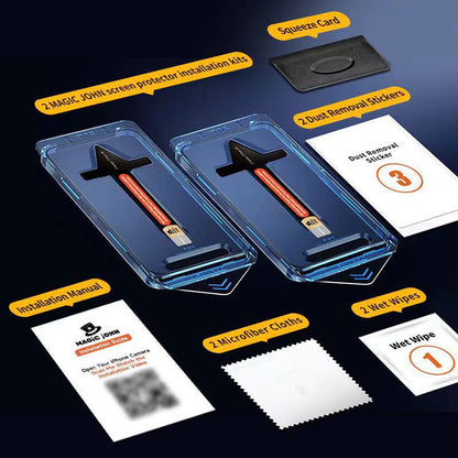 HD/Anti-Peeping Tempered Glass Screen Protector with Auto-Alignment Kit