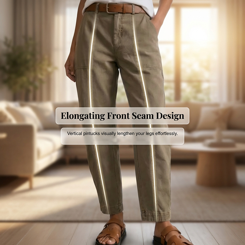👖 50% OFF NOW! Women's High-Waist Tapered Utility Pants – Slimming Fit, Practical Pockets & Wrinkle-Resistant Fabric ✨👜