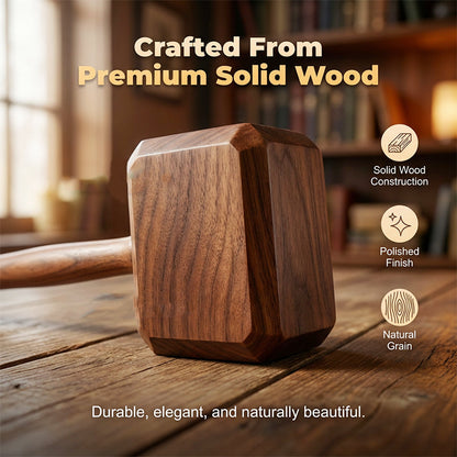 Creative Wooden Hammer Bottle Opener with Stand