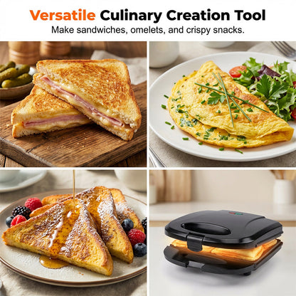 Electric Sandwich Maker with Non-Stick Plates