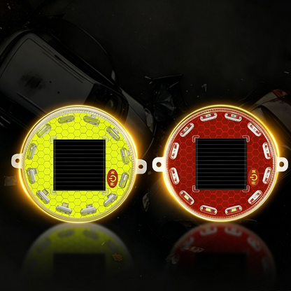 Solar-Powered LED Car Warning Light