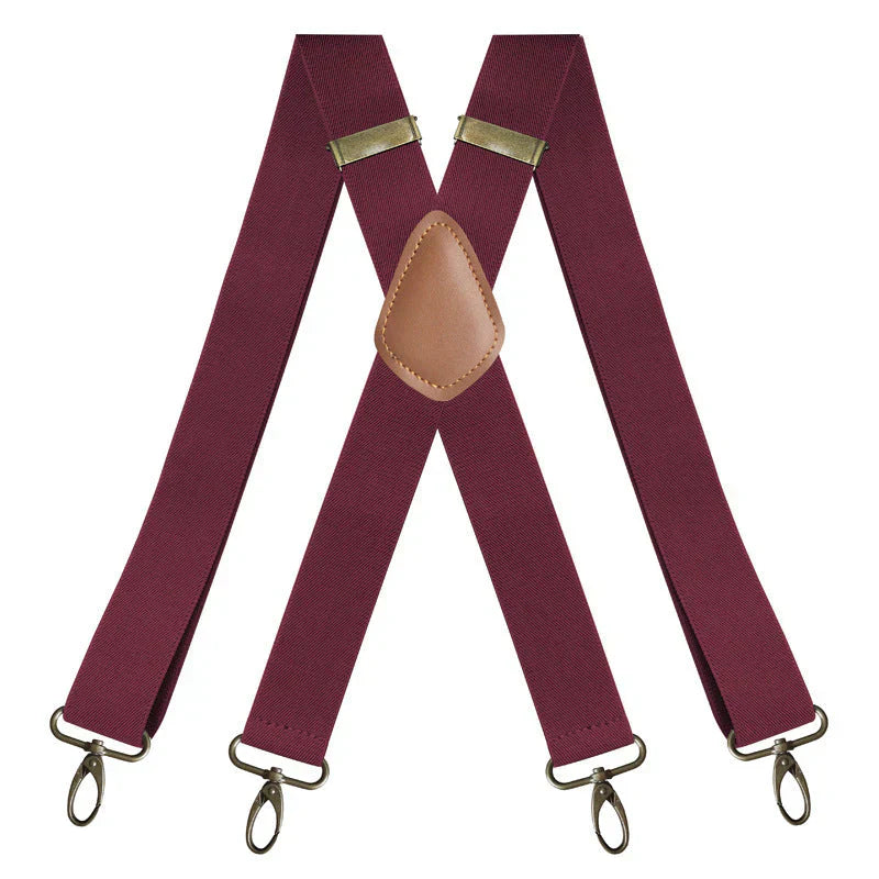 📢📢High elasticity Men's X-Back Suspenders with Hook Clips