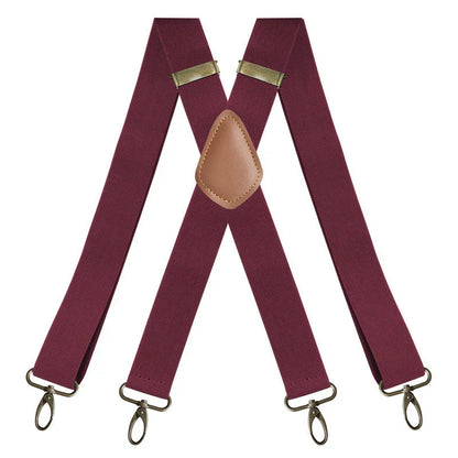 📢📢High elasticity Men's X-Back Suspenders with Hook Clips