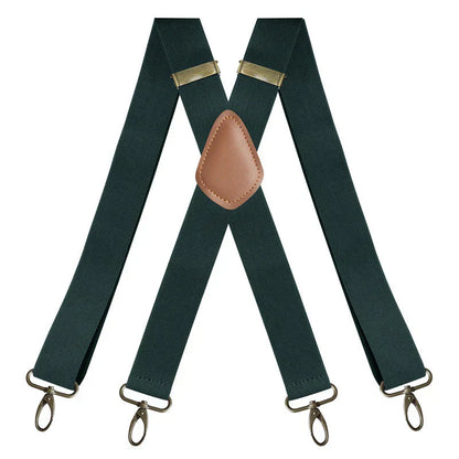 📢📢High elasticity Men's X-Back Suspenders with Hook Clips