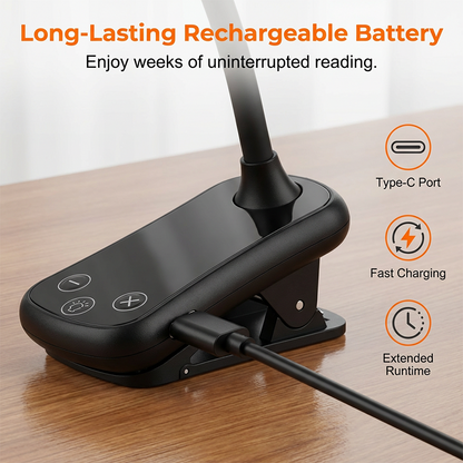 3-Color LED Clip Reading Light