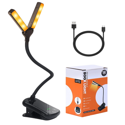 3-Color LED Clip Reading Light