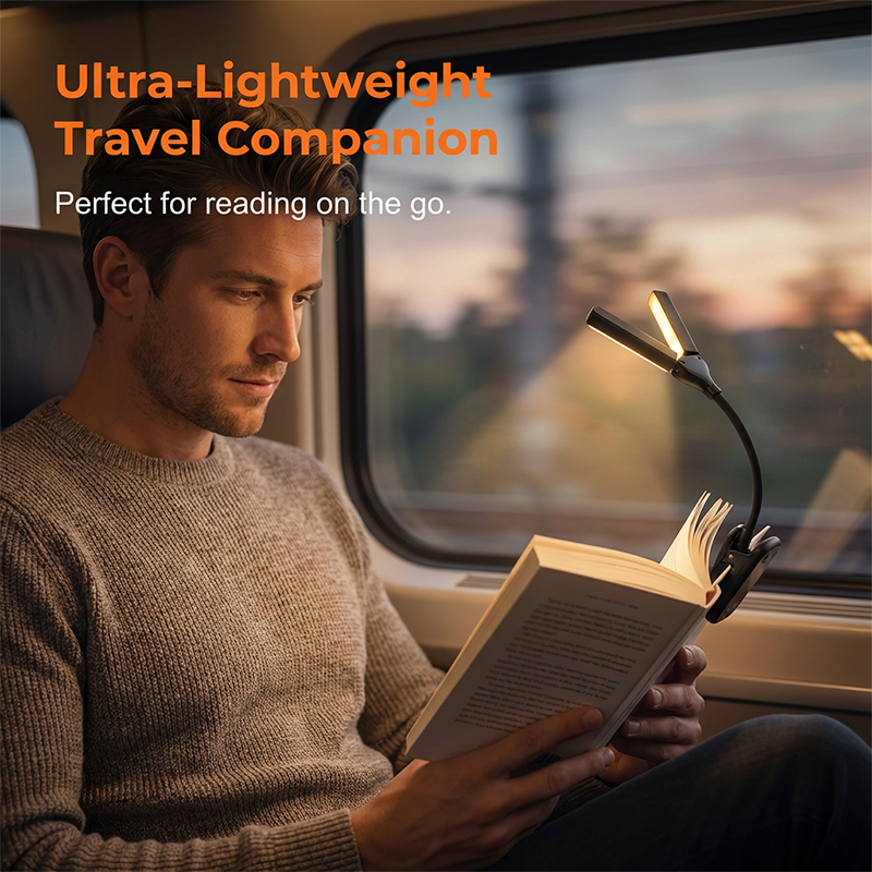 3-Color LED Clip Reading Light