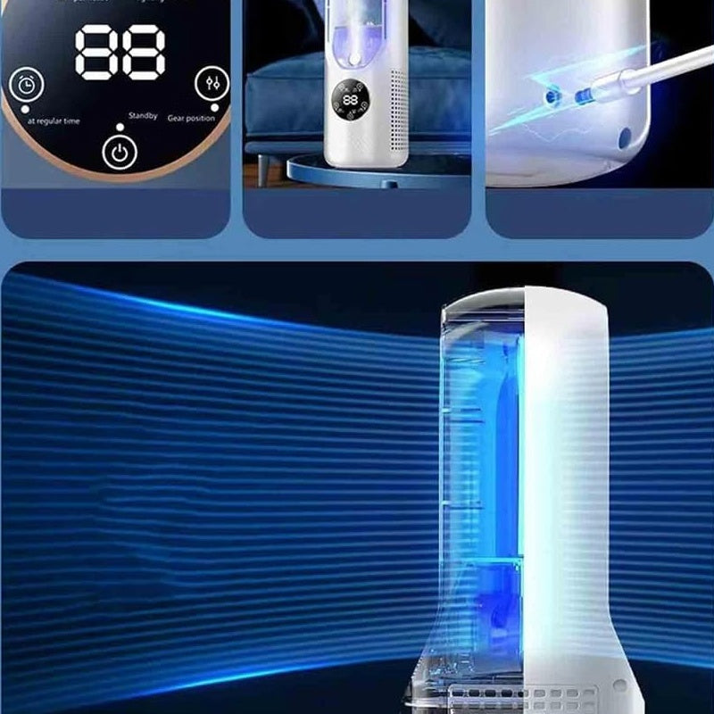 ☀️Summer Early Bird Limited-Time Sale-6-Speed Bladeless Electric Fan with Light